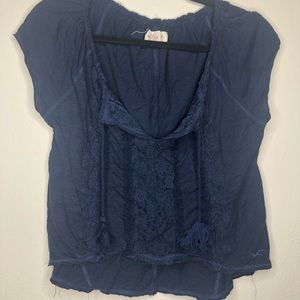Lace boho crop top